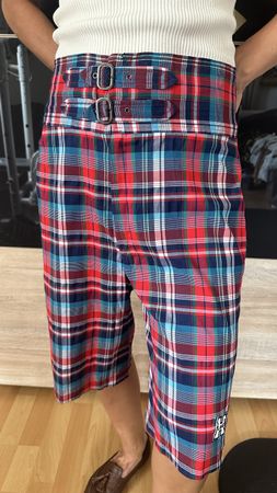 Shorts H.LANS carreaux rouges bleus coton taille M