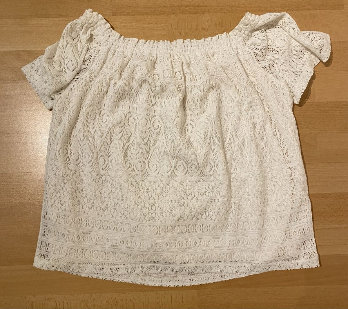 H&M Camicette: Weisse Spitzenbluse, Off-Shoulder, Gr. M – Usato da Bassersdorf venduto da jeh99 3