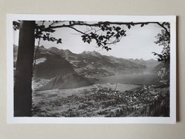 alte Postkarte (sw) von Walenstadt