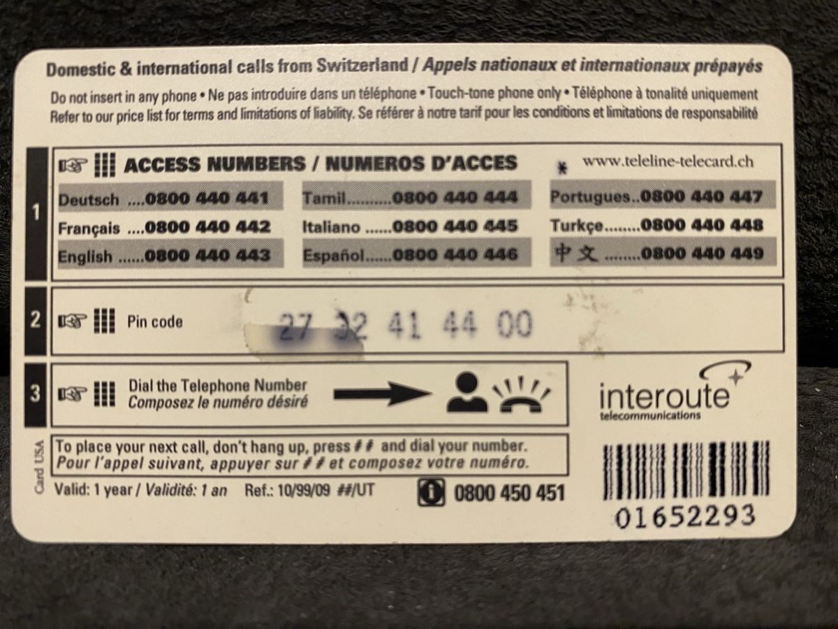 Telefon- & Taxkarten: Teleline – Gebraucht aus Lausanne von babacard10 1