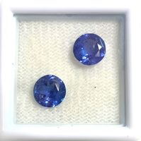 2x Tanzanites rondes 8 mm - Valeur 420.- Fr.