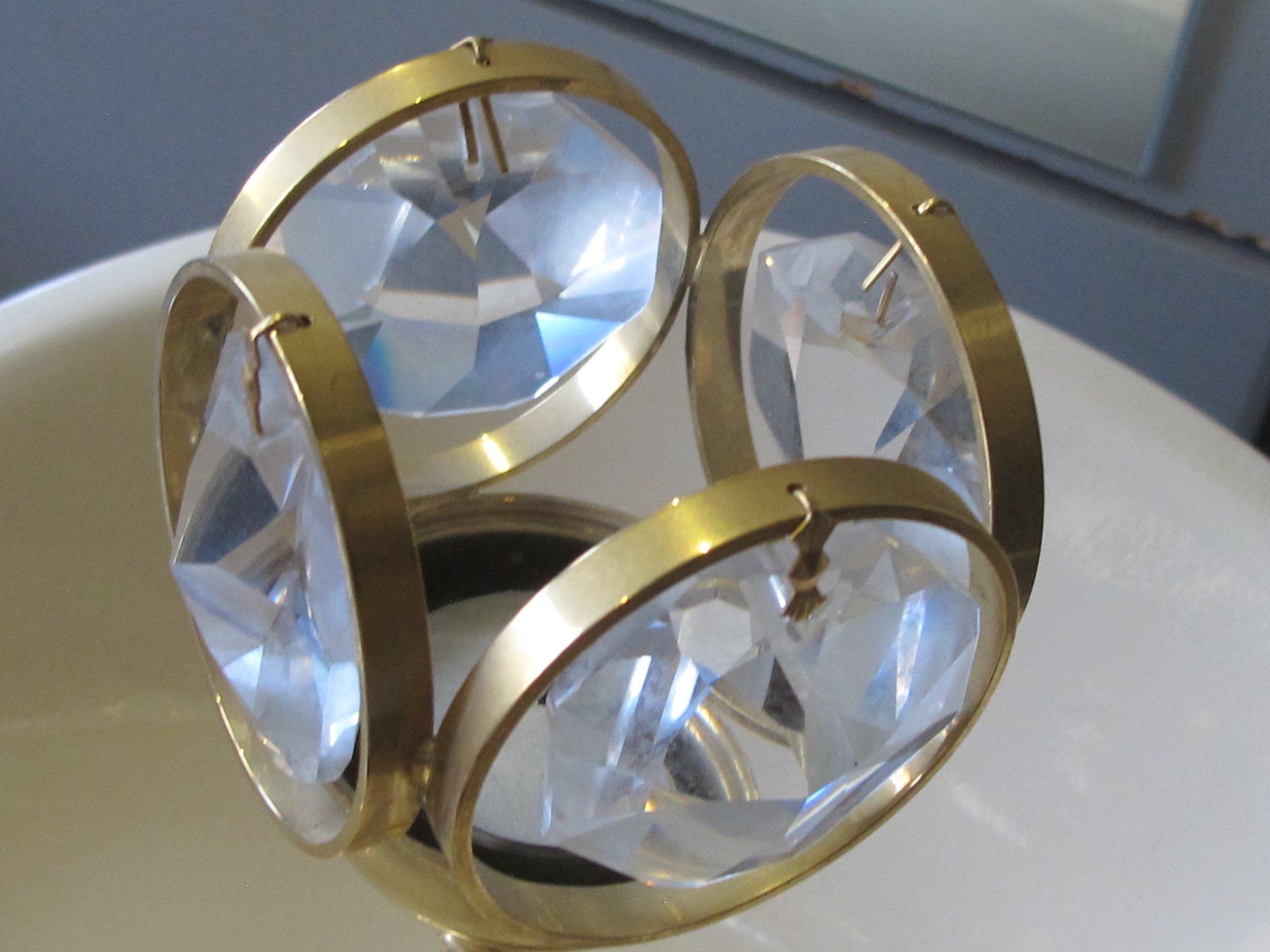 Portacandele: Teelichthalter Oder Kerzenständer Messing Mit 4 Kristallen – Usato da Altnau venduto da AntonioPriveWatches 1
