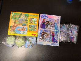 Puzzle Set 5 Stk Frozen Eiskönigin Elsa Tiere Zoo Wald