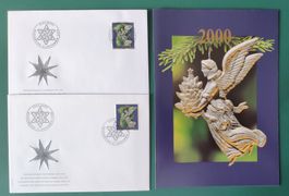 Weihnachts Engel  FDC 2000 Bern  Voll- +  Eck-Stemel. plus .
