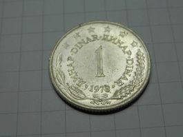 Jugoslawien 1 Dinar, 1978