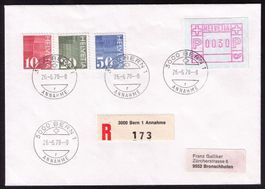ATM 2+483-485__SCHÖNER Einschreib-FDC 26.6.1978 BERN 1 !!