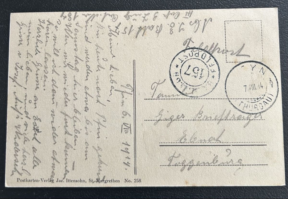 Cartoline postali: Gruss aus Pfyn 4-Bildrig  – Usato da Horw venduto da Tellbub 1