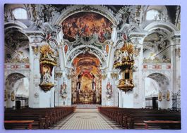 Einsiedeln, Stiftskirche, Kirchenschiff mit Chor