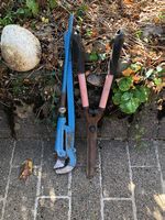 Grosse Rohrzange + Heckenschere