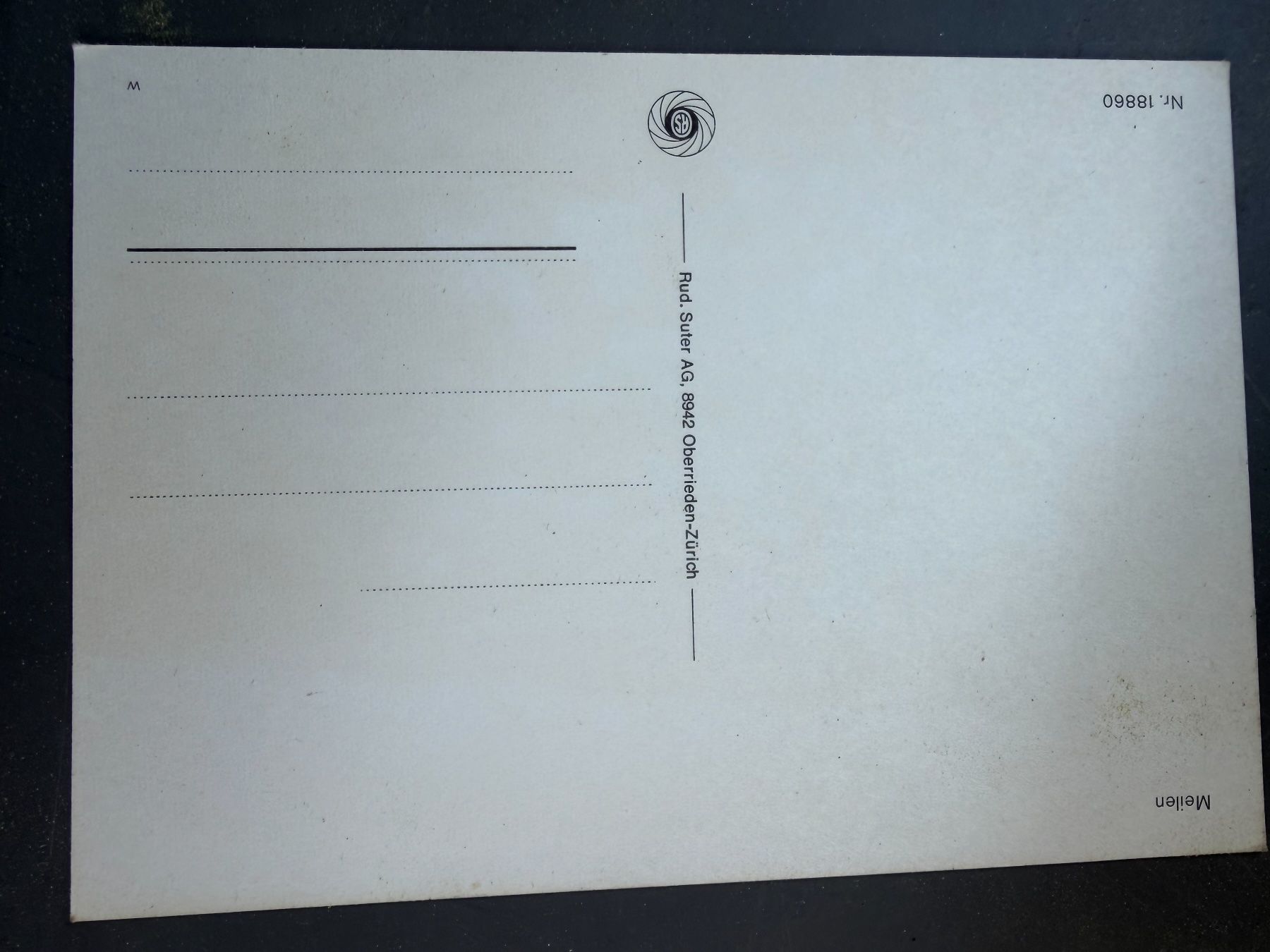 Cartoline postali: MEILEN -  Ansichtskarte – Usato da Tegerfelden venduto da siebenmacky 1