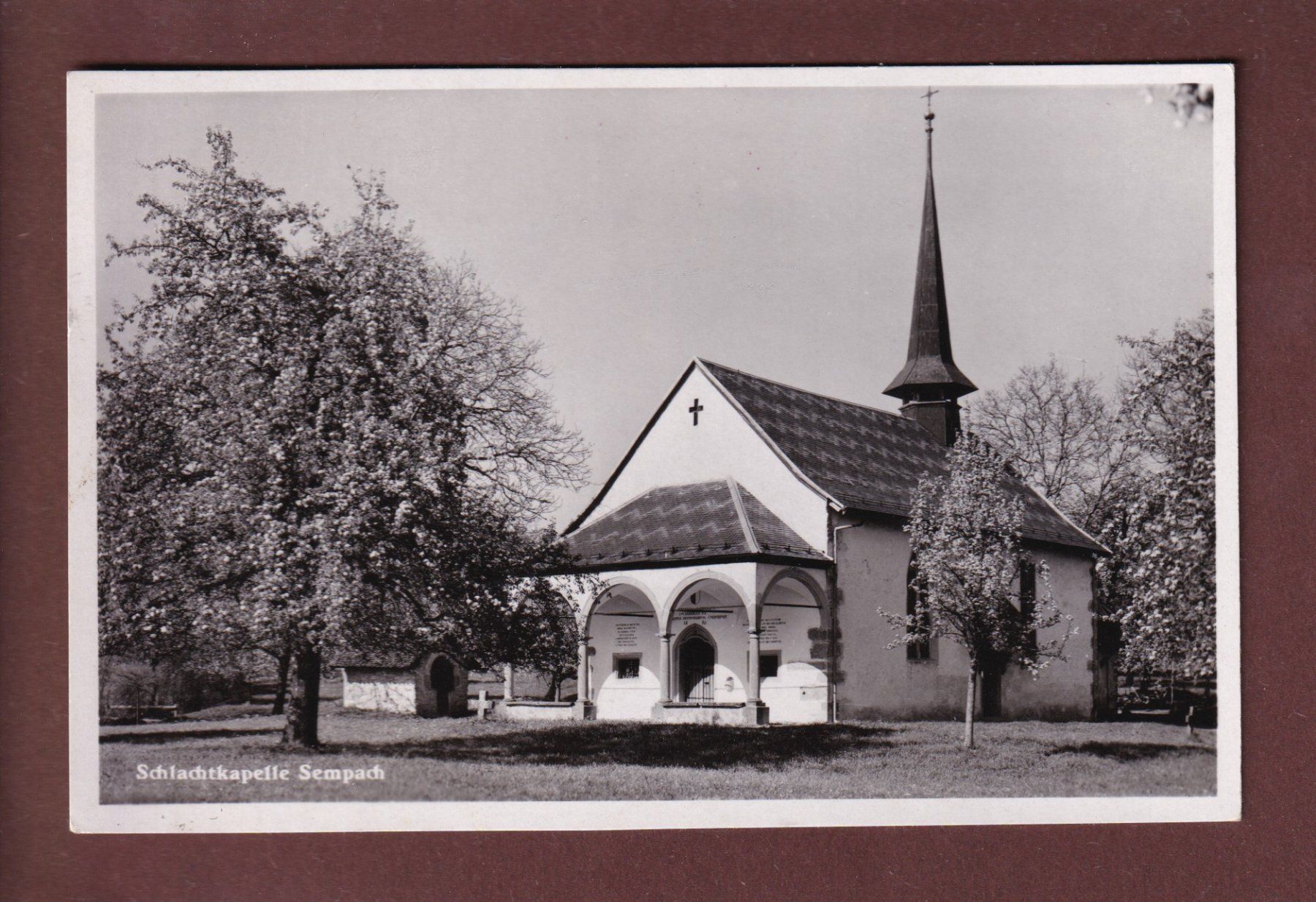 Cartoline postali: Schlachtkapelle SEMPACH - 1937 – Usato da Pully venduto da nicecards