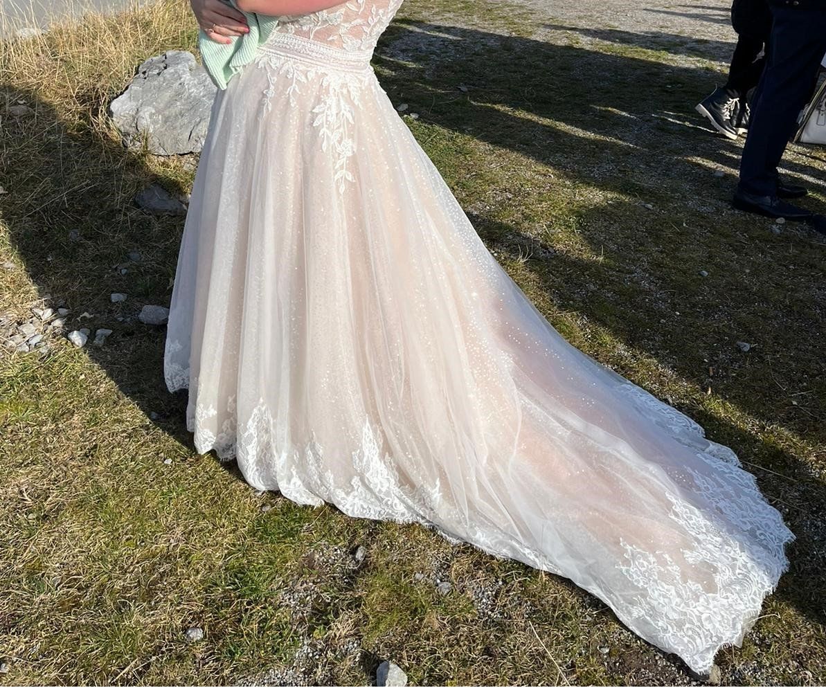 Vestiti: Hochzeitskleid A-Linie champagner – Usato da Bichelsee venduto da Silwinho 2