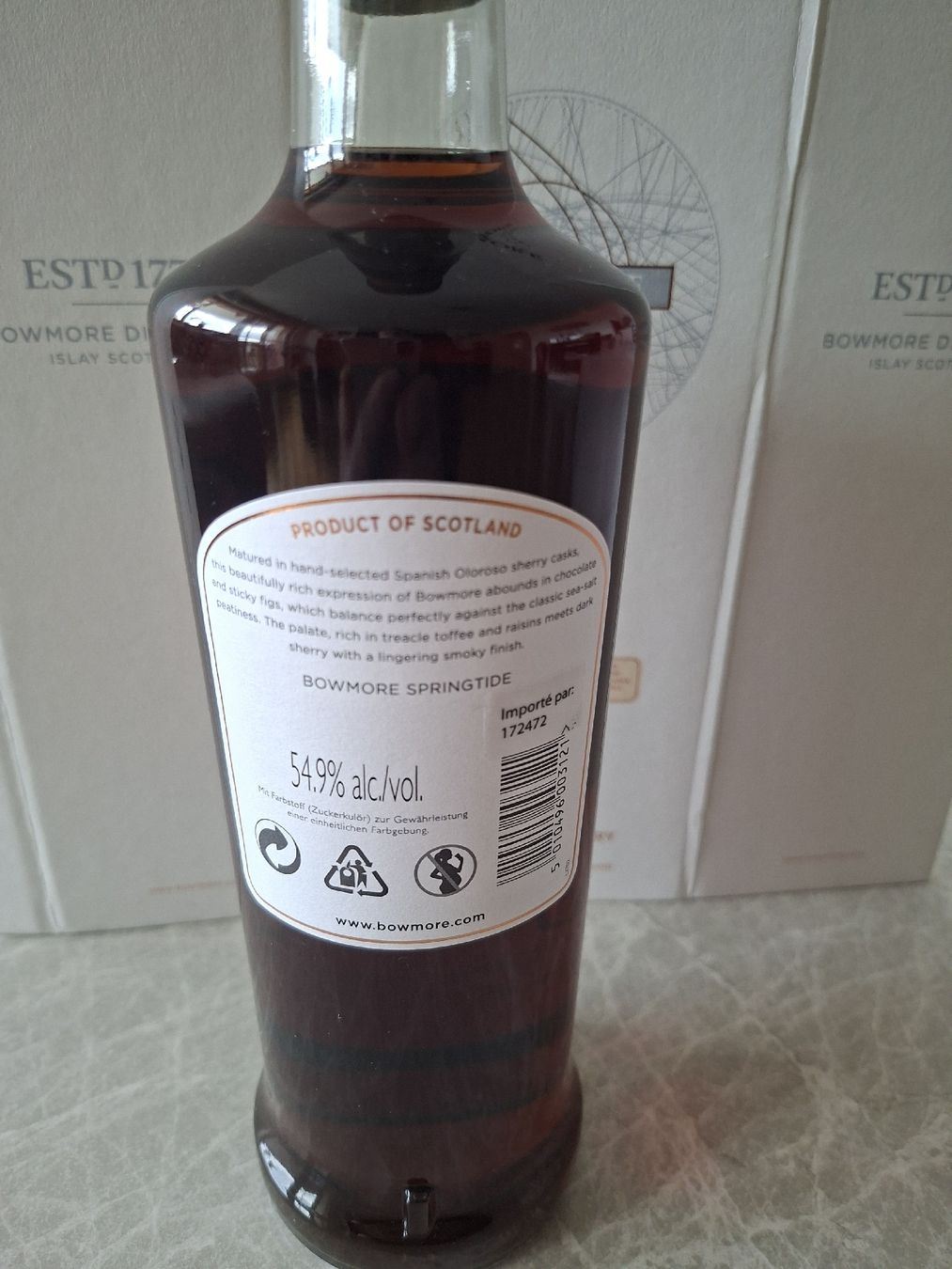 Bowmore Spiritueux: Bowmore Springtide Islay Single Malt Scotch Whisky 54.9% – D'occasion à Kriens par Arthur73 4