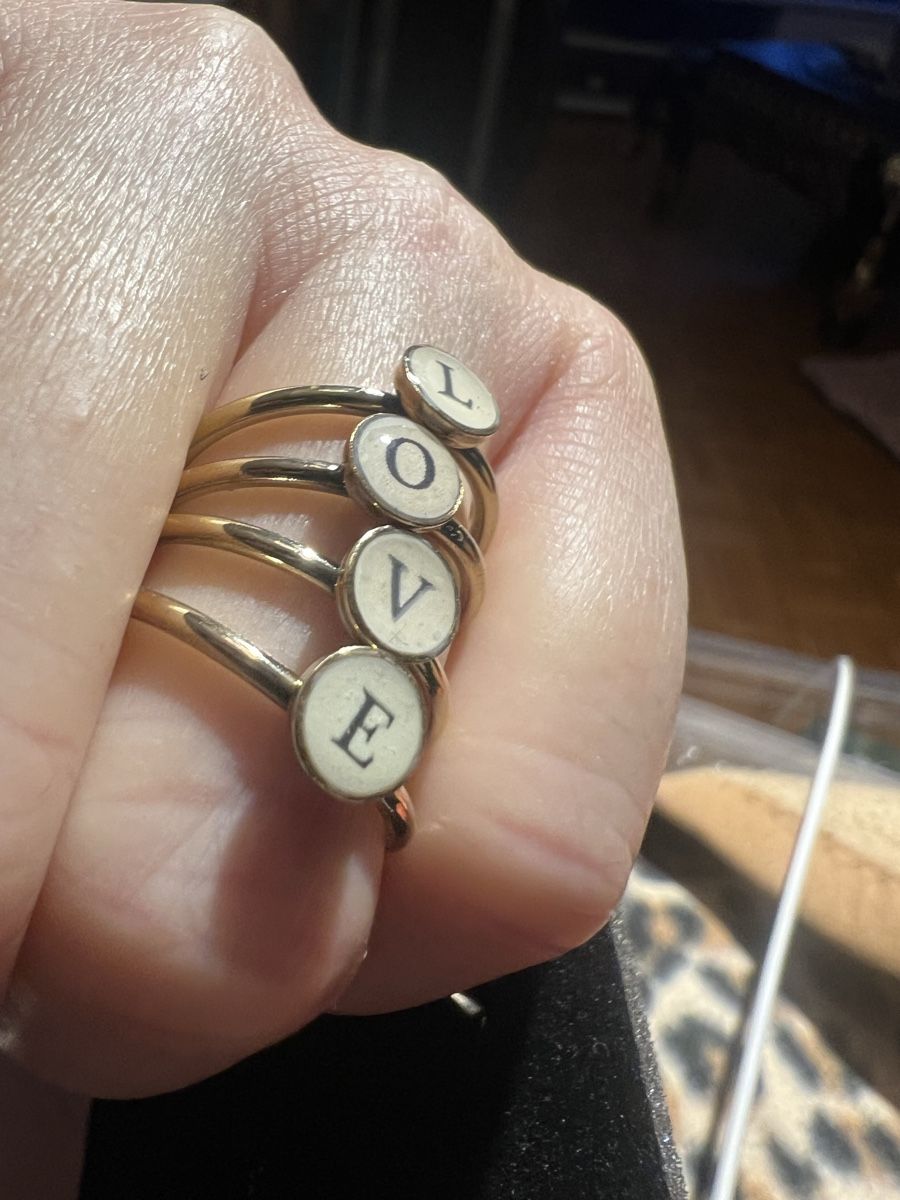 Anelli: LOVE Ring Set - Grösse verstellbar – Nuovo (secondo la descrizione) da Melide venduto da fashiono5 3