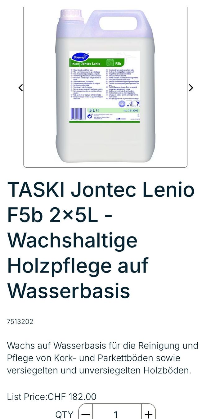 Prodotti di pulizia: Taski Jontec Lenio F5b – Nuovo e nell'imballaggio originale da Aadorf venduto da JFPS 1