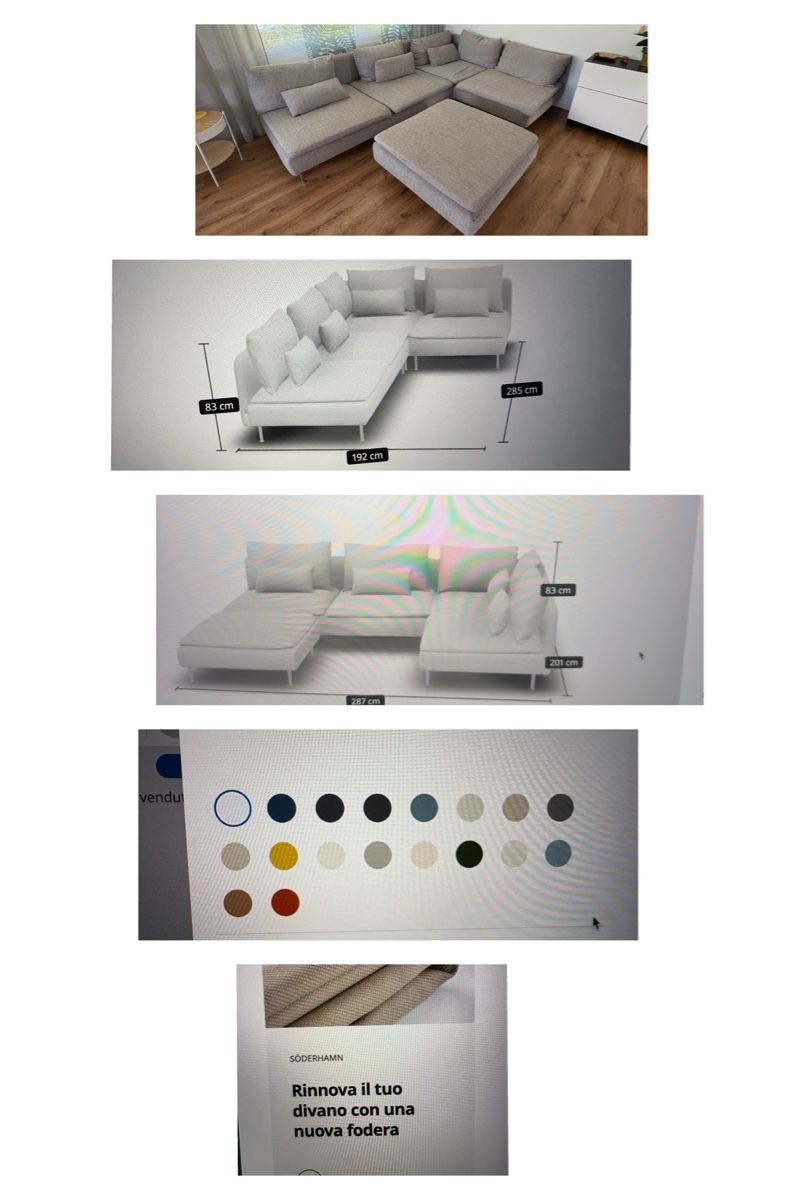 Divani: Divano componibile grigio ikea Soderhamn  – Usato da Bürglen UR venduto da Cardosoluis 1