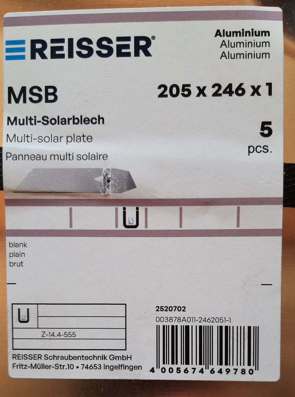 Plateaux: Blechschindeln, Multi-Solarblech von Reisser – Neuf (Voir description) à Beinwil am See par simple-boot 2