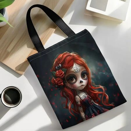 Neu! Grosse Gothic Tragetasche Girl Rosen