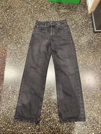 Massimo dutti wide leg grey / black jeans size 34 - 36