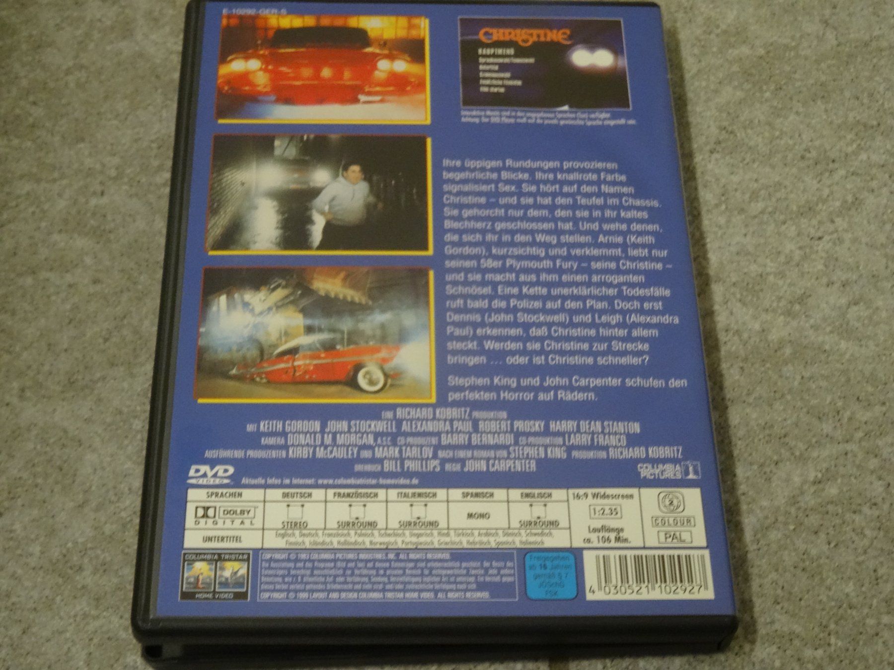 Tutti i DVDs: Christine - Horror-Klassiker auf DVD – Usato da Olten venduto da Disc-Verkauf 2