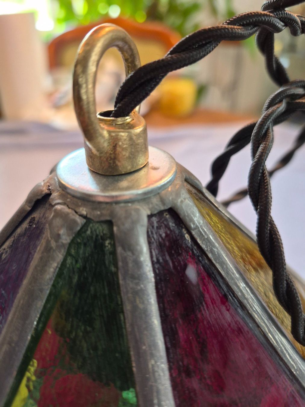 Lampen: Lanterne ancienne en verre coloré – Gebraucht aus charmoille von mir_my9f 7