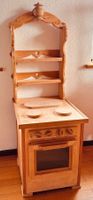 Handgemachter Holz-Spielherd mit Ofen  * Unikat * 🎠👶👧🍳