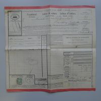 1907, Eisenbahn Frachtbrief von MOUDON mit Fiskalmarke 10Cts