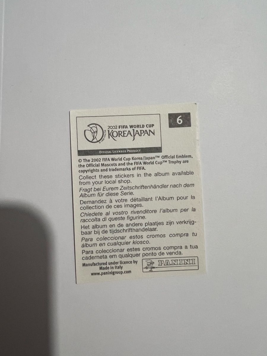 Panini Carte collezionabili: Panini WM02 Bild – Usato da Willisau venduto da Neiro77 1