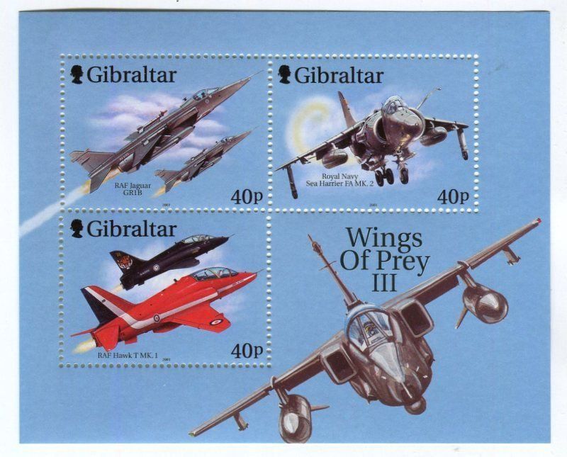 Alle Briefmarken: Block "Flugzeuge". Gibraltar. – Neu und originalverpackt aus Basel von Butsch5