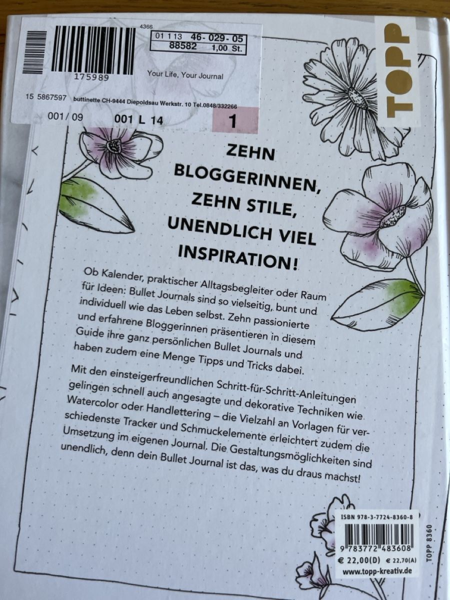 Bücher: Bullet Journal Buch - Kreative Inspiration – Gebraucht aus walenstadt von Blumenzeit 1
