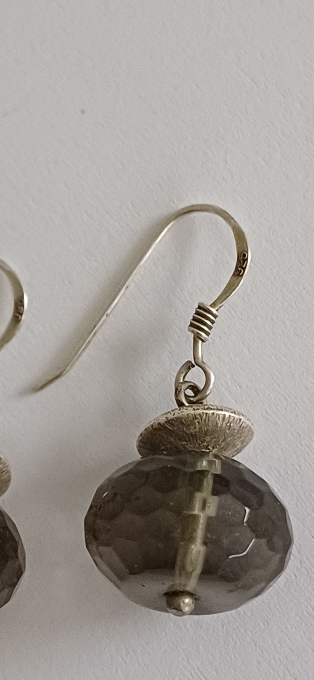 Orecchini pendenti & Orecchini a lobo: Ohrringe Rauchquarz facettiert mit 925 Silber – Usato da Arlesheim venduto da savina01 3