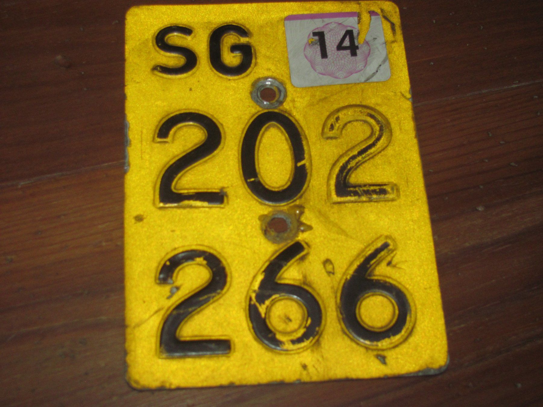 Schilder: Mofa Nummernschild SG Kontrollschild Töfflinummer – Gebraucht aus Malters von Monark