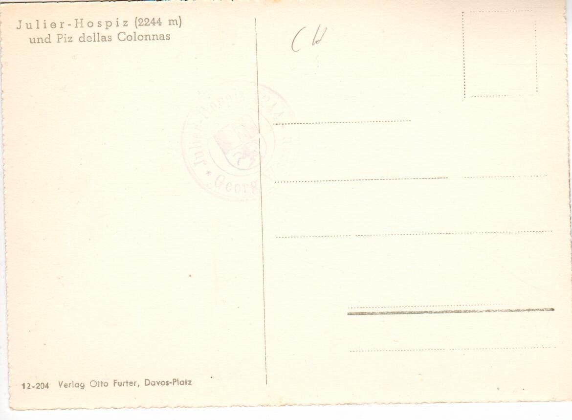 Cartoline postali: Julier Hospiz – Usato da Wolhusen venduto da Curver9 1