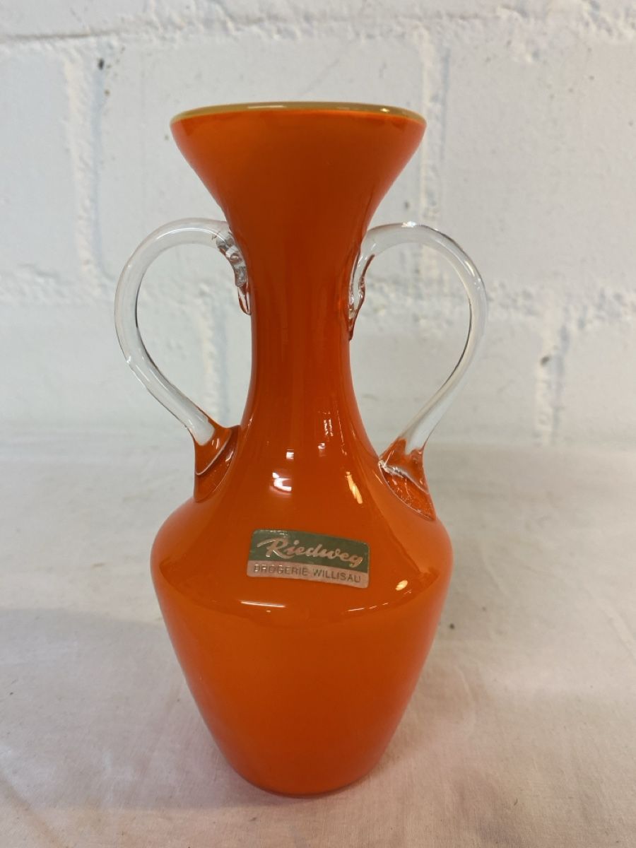 Murano Vasen & Gefässe: Orange Vintage Vase Deko Glasvase – Gebraucht aus sursee von trilli-tralli 2