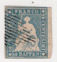 Strubel SBK Nr. 22A (SHA3) Kat. 200Fr., Bogenrand, hübsch!
