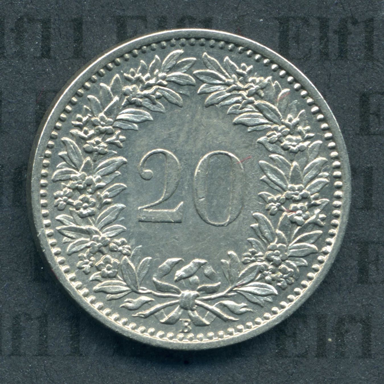 Tutti le monete: CHF___0.20 1884 unz+ 20 Rappen – Nuovo (secondo la descrizione) da Widnau venduto da Elf11 1