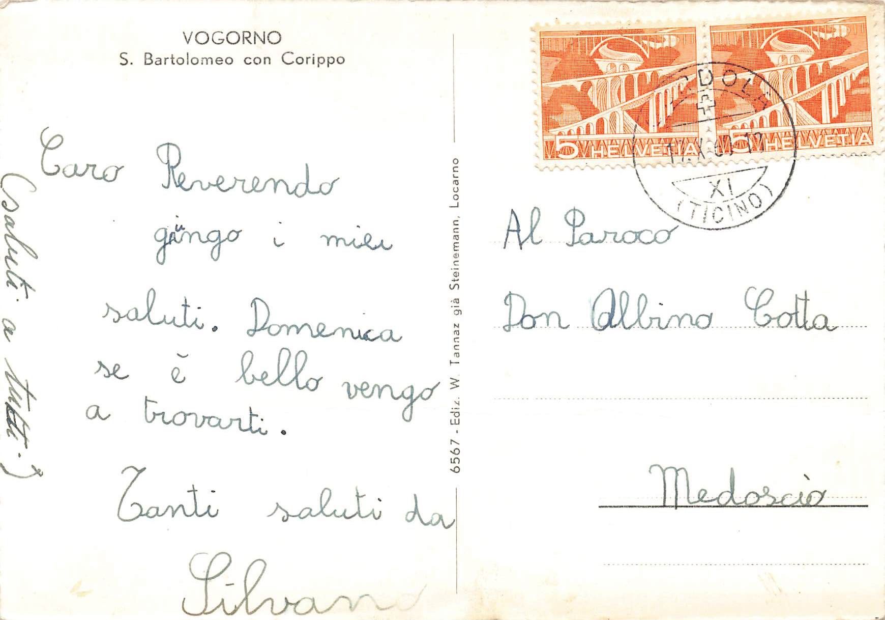 Cartoline postali: Vogorno Valle Verzasca G – Usato da Biasca venduto da Blenio71 1