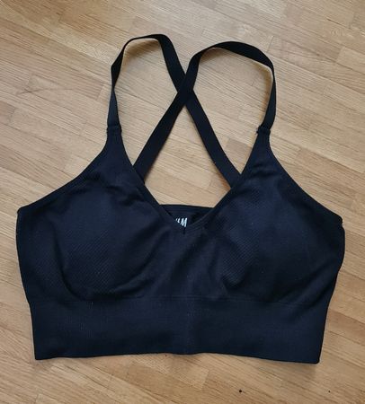 H&M Sport BH, Schwarz, Grösse L 33 - 38 cm
