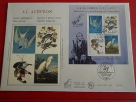 Maxi FDC LUXE Grossbrief bloc oiseaux animaux France 1995