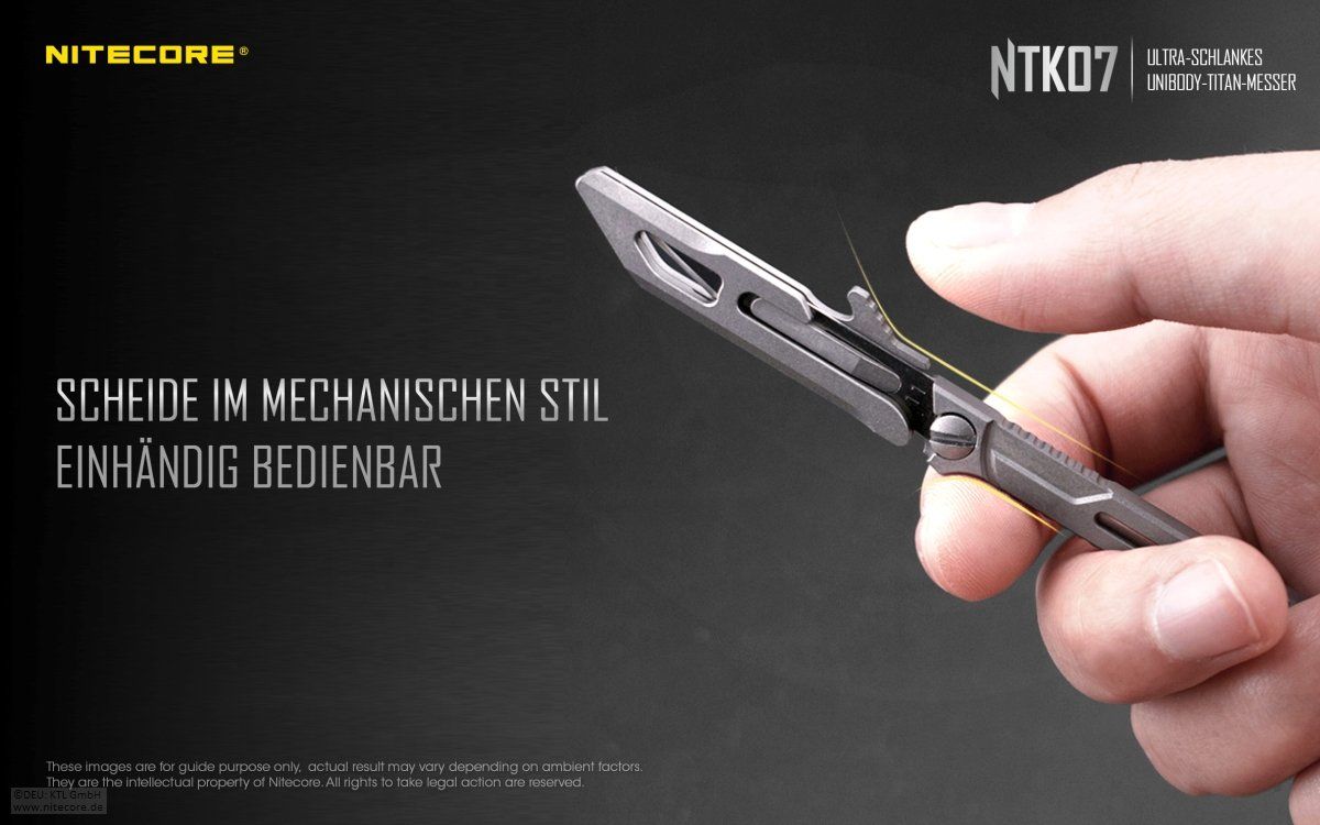 Coltelli: NiteCore Titan Messer NTK07 Unibody – Nuovo e nell'imballaggio originale da Grüningen venduto da Prolumin 4