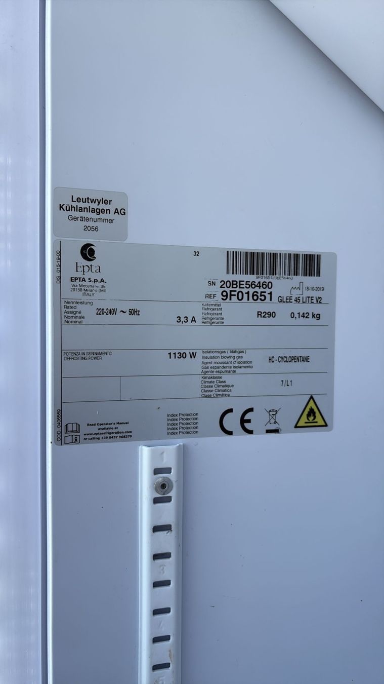 Congelatori: EPTA Tiefkühlschrank GLEE 45 Lite V2 – Usato da Bäretswil venduto da Kaeltemacher8344 6