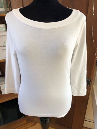 Damen Langarmshirt weiss Rundhalsausschnitt gebraucht
