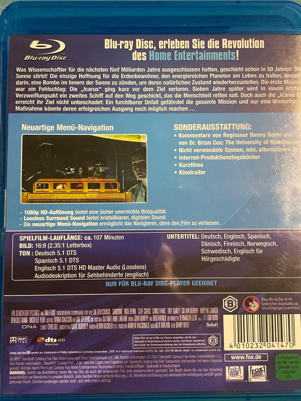 Tous les DVDs: Sunshine  (2007)    Selten ! – Neuf (Voir description) à Waldenburg par Gonzo8 1