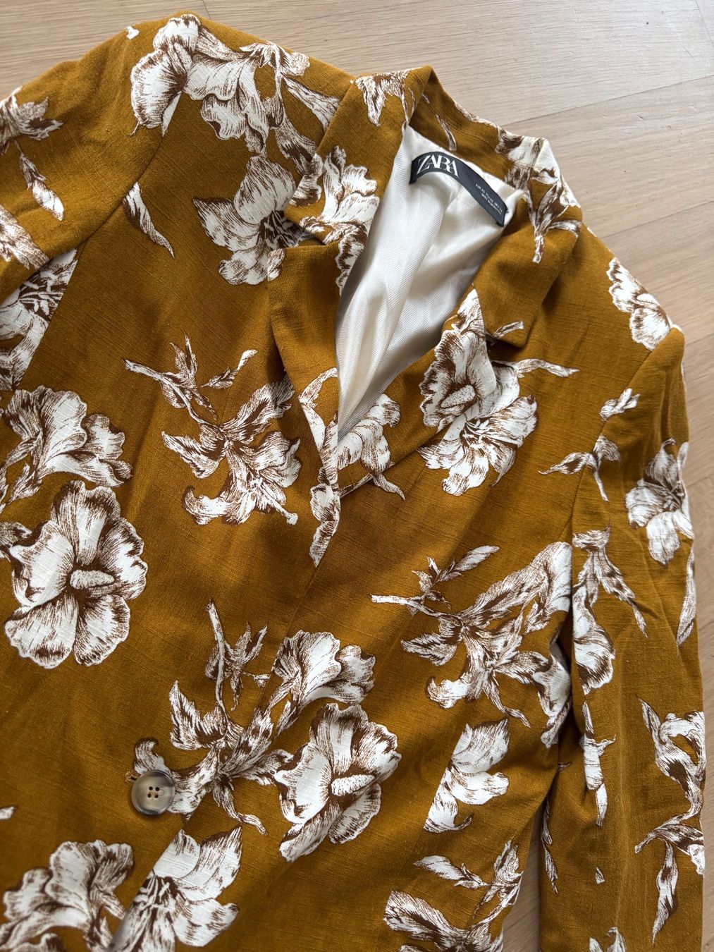 Zara Giacche: Zara Blazer mit Blumenmuster, Leinen, Grösse S/ XS – Usato da Kilchberg ZH venduto da MaM82 1