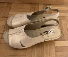 GoSoft Sandale, Echt Leder, Gold, Gr. 37 - Neuwertig! (54)