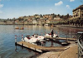 Lugano, Pedalos am Quai, gelaufen 1961
