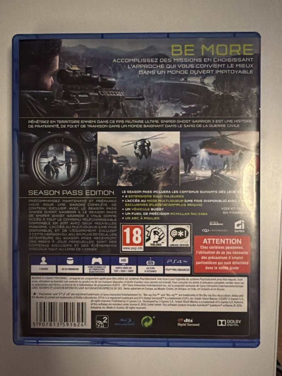 Sony Giochi: Sniper Ghost Warrior 3 - Season Pass Edition - PS4 Top! – Nuovo (secondo la descrizione) da Suhr venduto da Dollar23 1