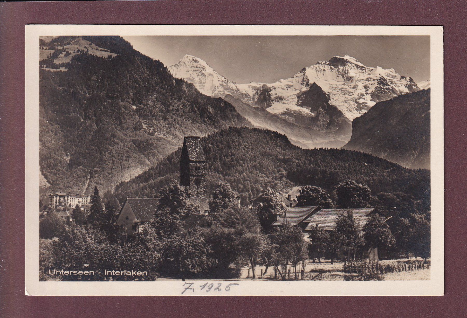 Ansichtskarten: Interlaken - UNTERSEEN – Gebraucht aus Pully von nicecards