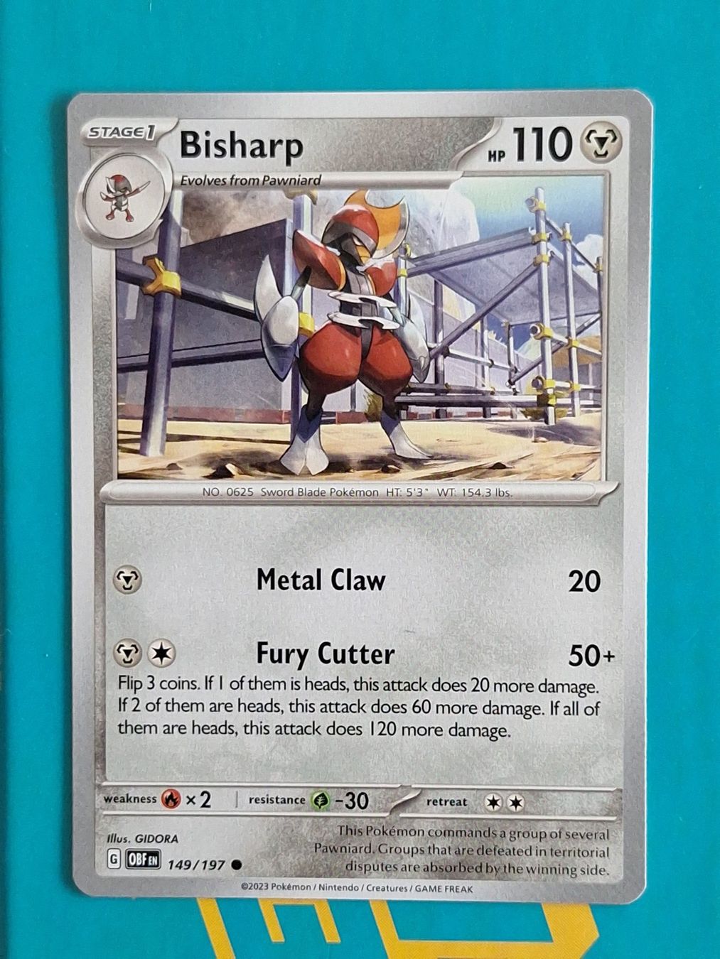Pokémon Carte collezionabili: Bisharp - Pokemon Obsidian Flames – Usato da Altstätten SG venduto da GGsGameshop