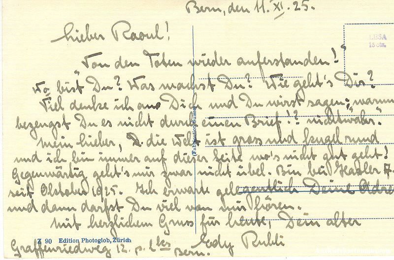 Cartoline postali: Bern - Bärengraben + 1925 – Usato da Emmenbrücke venduto da teestube 1